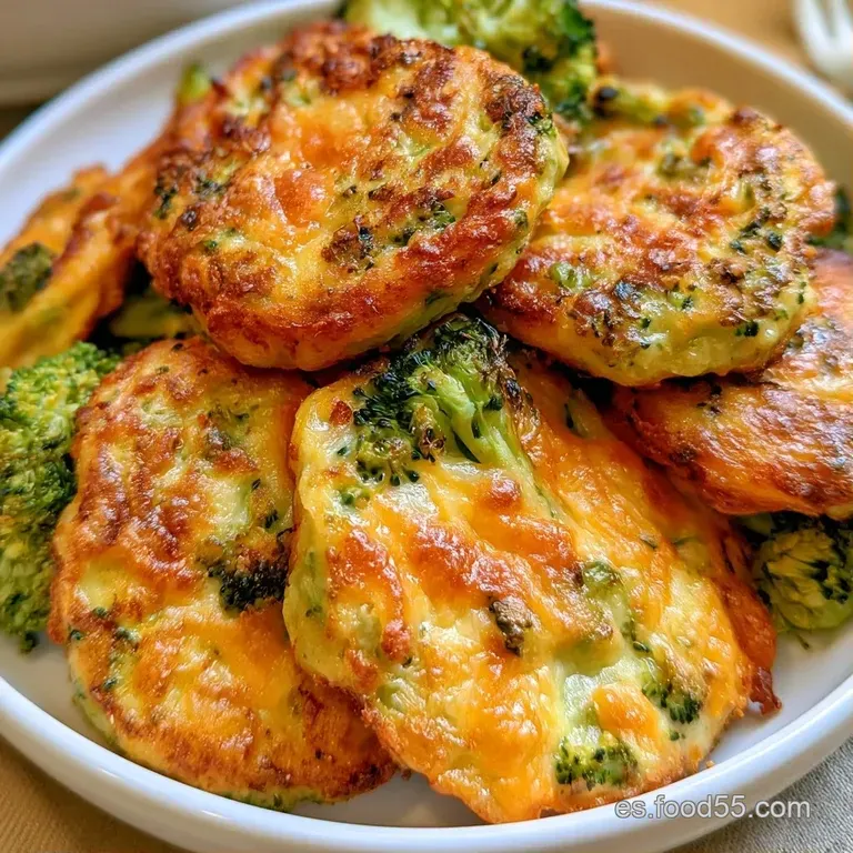 Pilas de tortitas vegetales doradas decoradas con hojas verdes frescas y rodajas de limón sobre fondo neutro claro.