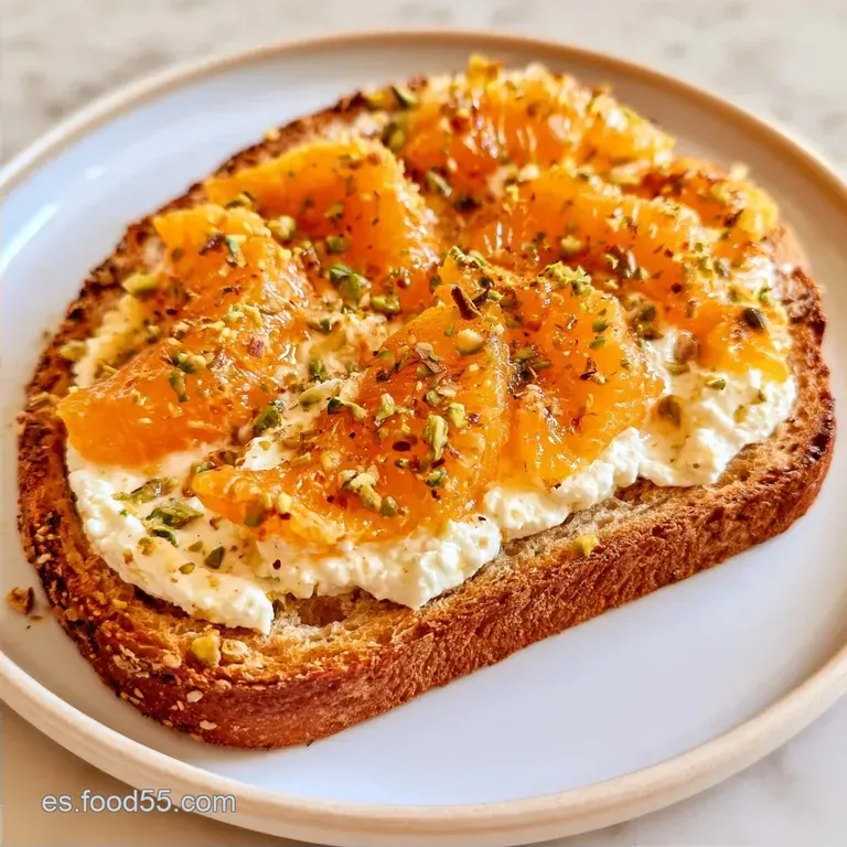 Tostadas con Naranja Fresca y Ricotta
