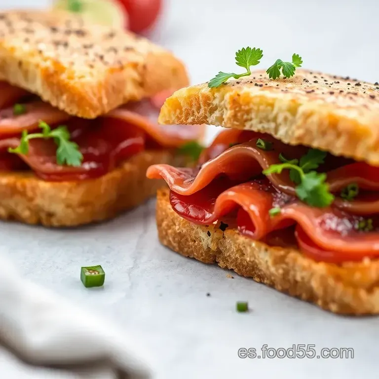 Tostas Crujientes Con Sardina Ahumada Aguacate Y Lim&oacute;n presentation