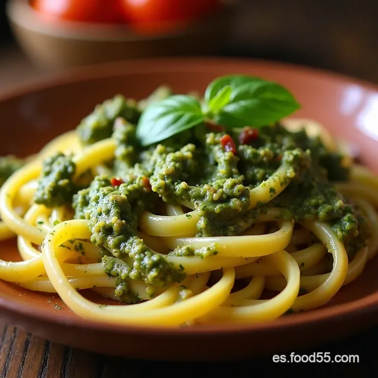 Trofie Frescas Caseras Con Aut&eacute;ntico Pesto Genovese presentation
