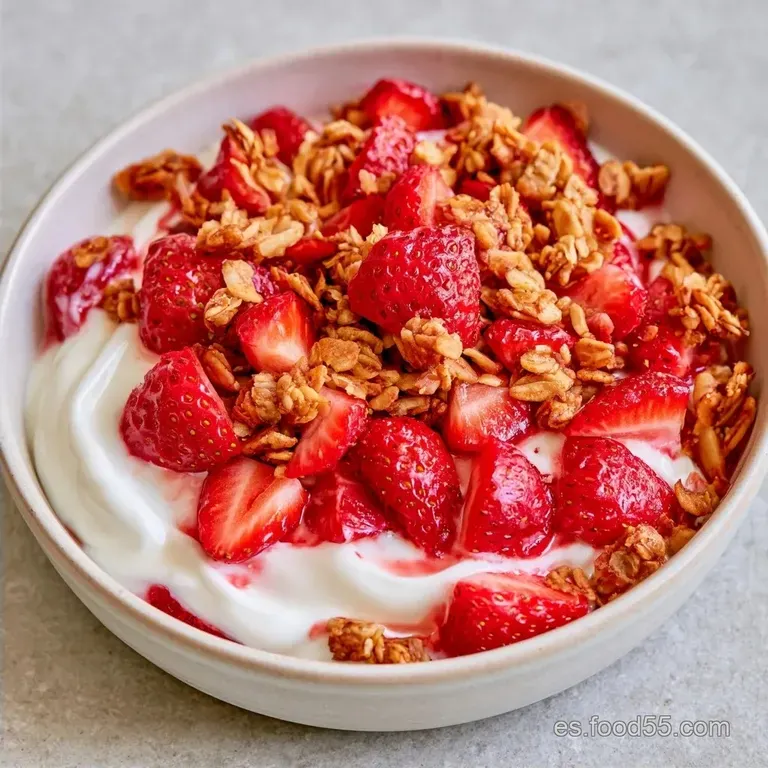 Vasitos de Yogur Griego con Fresas