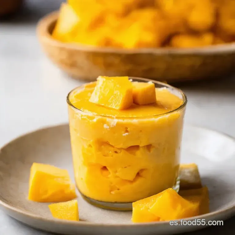 Vasitos Deliciosos De Tarta De Queso Y Mango Sin Horno presentation