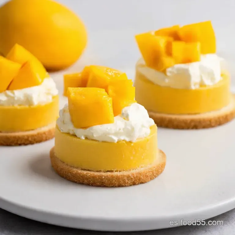 Vasitos Deliciosos de Tarta de Queso y Mango sin Horno