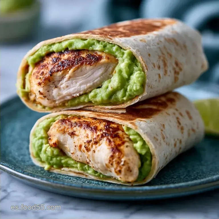 Wraps Pollo Aguacate en 15 Minutos