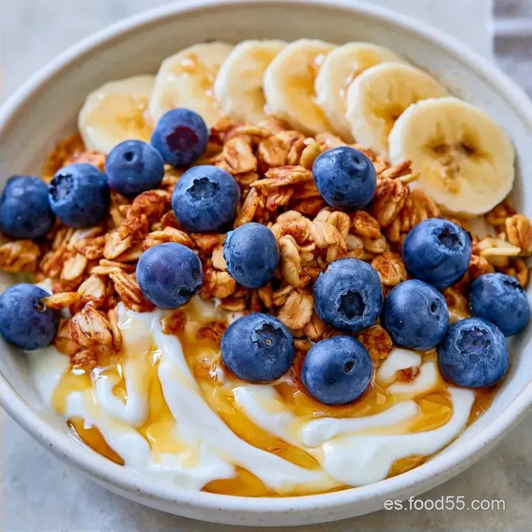 Yogur Griego con Muesli y Plátano
