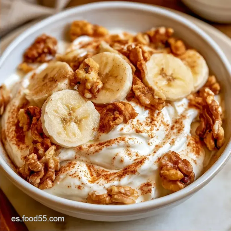 Yogur con Plátano y Nueces en 5 Minutos